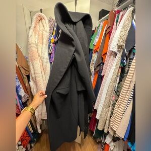 Express Women's Maxi Double Face Wool Blend Wrap Coat